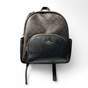 Coach Black and Brown Signature Men's Backpack